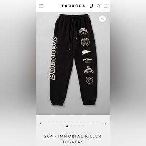 RARE Young LA IMMORTAL KILLER Joggers